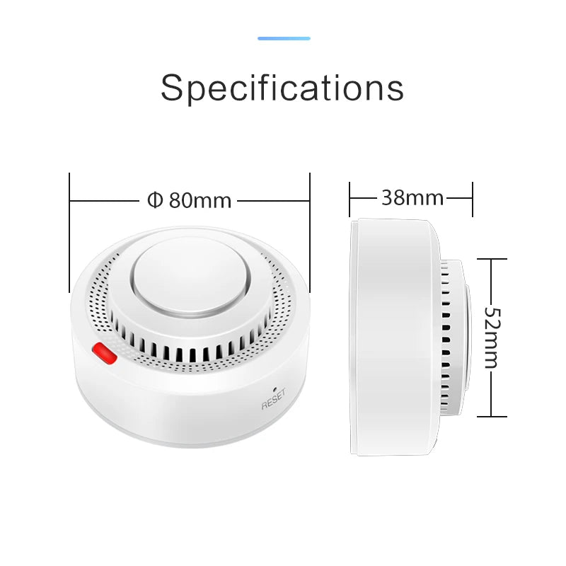 Tuya WiFi Smart Smoke Detector – Fire Alarm System for Home Safety | Wireless